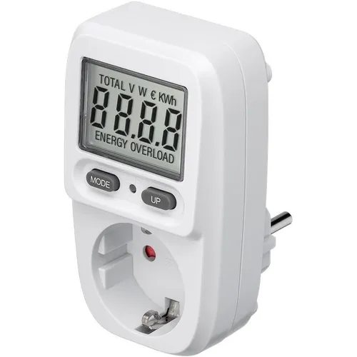 goobay Stromzähler für Steckdose Balkonkraftwerk mit 5 Anzeigemodi