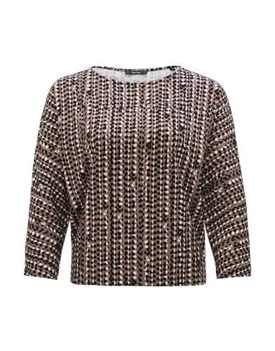 OPUS Damen Dreiviertelarmshirt SEBRY Shine Batwing Fit - T-Shirts für Damen, elegantes Batwing-Design aus hochwertigem Viskose-Mix für Komfort und Stil im Alltag.
