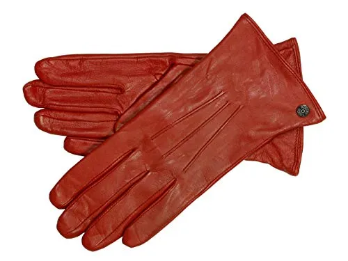 Roeckl Smart Classic Nappa Damenhandschuh - Rot mit Touchfunktion - Elegante Damenhandschuhe aus feinem Nappaleder mit integrierter Touchfunktion für einfache Bedienung von Touchscreens. Ideal für stilvolle Wintertage.