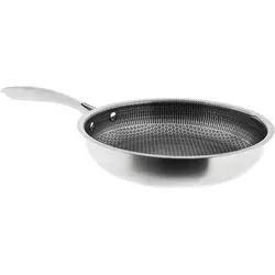 Edelstahl-Bratpfanne mit Wabenstruktur 30 cm