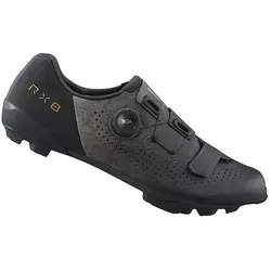 Shimano RX801 Gravel-Schuhe Black 43 - Fahrradschuhe für Gravel-Biking, mit hervorragender Passform und optimiertem Grip für beste Performance auf unbefestigten Wegen.