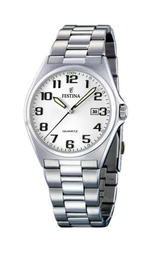 FESTINA Herren-Armbanduhr UF16374/9 - Elegante Quarz Uhr aus Edelstahl - Armbanduhren mit elegantem Design, wasserdicht bis 5 bar und mit leuchtenden Zeigern für optimale Ablesbarkeit.