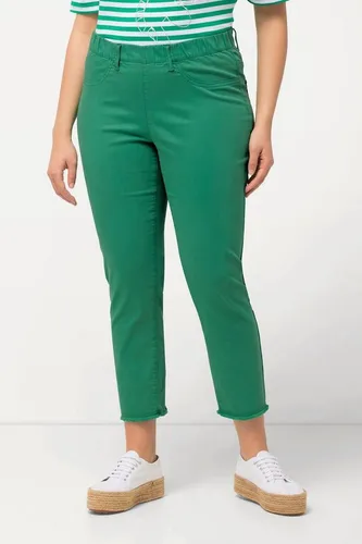 Ulla Popken 7/8-Hose Sienna mit Fransensaum in Braun (Gr. 62)