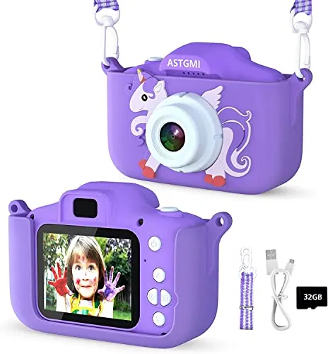 Kinder Kamera, 2.0”Display Digitalkamera ，Geschenke für 3 4 5 6 8 7 9 10 11 12Jahre Jungen und mädchen, 1080P HD Anti-Drop Fotoapparat Kinder für Geburtstagsgeschenk Weihnachten Spielzeug
