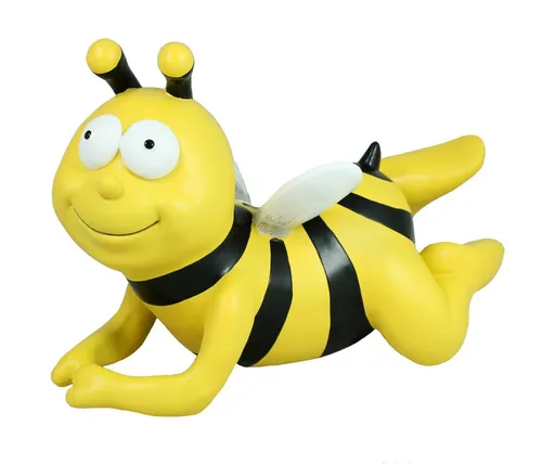 colourliving Bienen Figur fliegend 33 cm - Gartenfiguren – Handbemalte Deko Biene Wilhelm, eine witzige Gartendekoration und perfekte Geschenkidee für zahlreiche Anlässe.