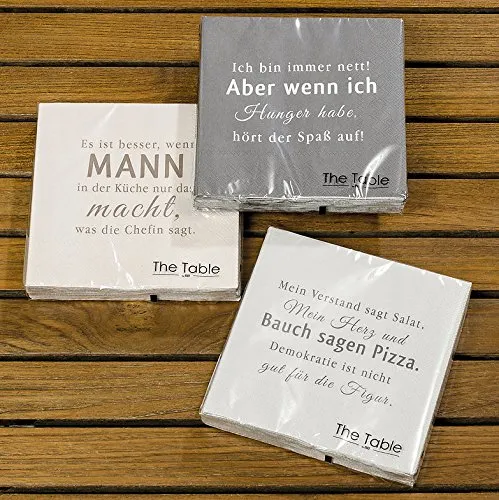 Papierservietten Grau von Bloominghome