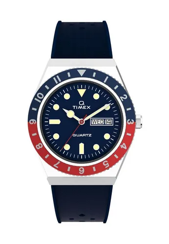 Timex Watch TW2V32100 - Elegante Analog Uhr mit Kalenderfunktion, blaues Silikonband und 5 bar wasserdicht, ideal für jeden Anlass