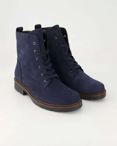 Schnürboots GABOR Damen - Dunkelblau - Wanderschuhe aus hochwertigem Nubukleder mit wärmendem Innenmaterial und praktischem Innenreißverschluss für optimalen Tragekomfort.