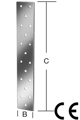 VORMANN AUGUST Streifen-Flachverbinder sendzimirverzinkt 340 x 40 mm - Robuster Flachverbinder für stabile Verbindungen, ideal für Bau- und Montageprojekte. Hohe Qualität durch sendzimirverzinkte Oberfläche.
