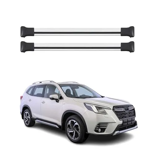 OMAC Dachträger Gepäckträger für Subaru Forester 2018-2025 - Dachgepäckträger aus hochwertigem Aluminium, leicht und abnehmbar. Perfekt für Fahrräder, Ski und Kajaks, mit aerodynamischem Design für reduzierte Geräuschentwicklung.