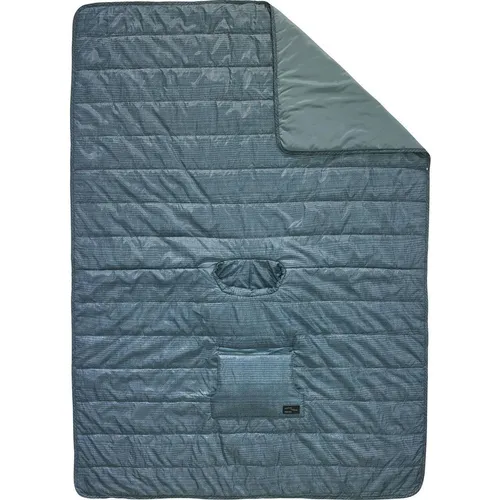 Honcho Poncho - tragbare Decke bluewoven print - Outdoor-Decke von Therm-a-Rest mit eraLoft Isolierung, wasserabweisend und atmungsaktiv. Ideal für Wärme und Bewegungsfreiheit bei jedem Abenteuer.