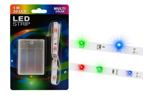 LED Lichterkette RGB Strip 1M Streifen 30er LED Bunt Lichtband Band Leiste Licht