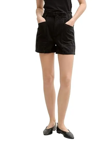 TOM TAILOR Denim Damen Bermuda Jeans Shorts - Damen-Shorts mit optimaler Passform und hohem Tragekomfort, ideal für warme Tage und vielseitige Outfits.
