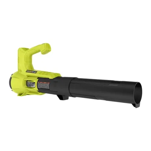 RYOBI 18 V ONE+ Akku-Laubgebläse RY18BLA-0 - 145 km/h Luftgeschwindigkeit - Laubgeräte mit ergonomischem Design und 60 Minuten Akkulaufzeit, ideal für effizientes Laubblasen in Gärten bis 450 m².