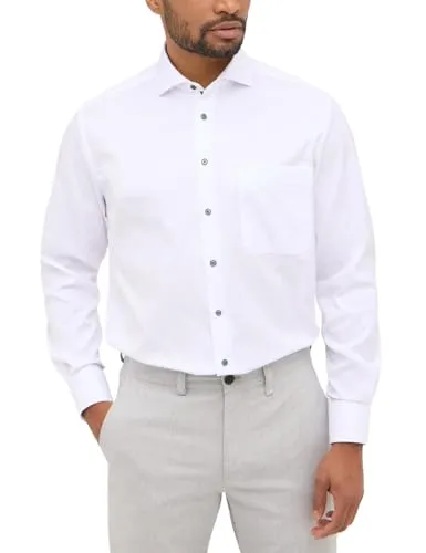 ETERNA Comfort Fit Cover Hemd Langarm Haifischkragen - Herrenhemden aus bügelfreier Baumwolle, blickdicht und ideal für einen eleganten Look im Büro oder bei besonderen Anlässen.