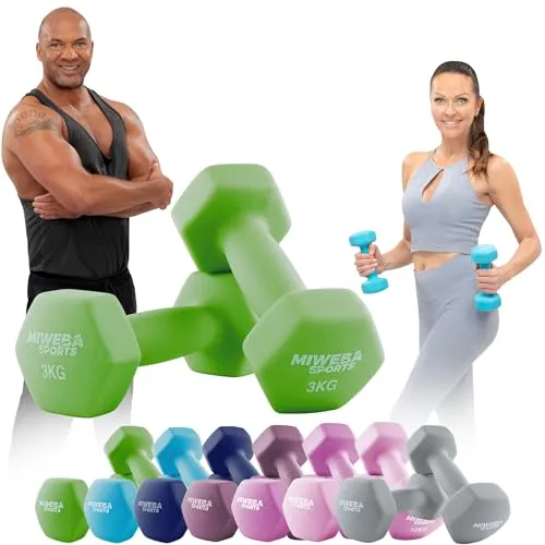 Miweba Sports Neopren Hantelset NKH100 | 𝐏𝐫𝐨𝐟𝐢 Hantel von Miweba Sports