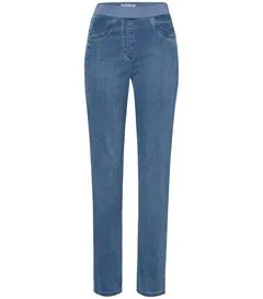 Raphaela by Brax Damen Schlupfhose Style PAMINA FUN - Moderne Schlupfhose im Slim Fit aus leichtem Denim, ideal für lässige Outfits. Farbton: hellblau, Größe: 36K.