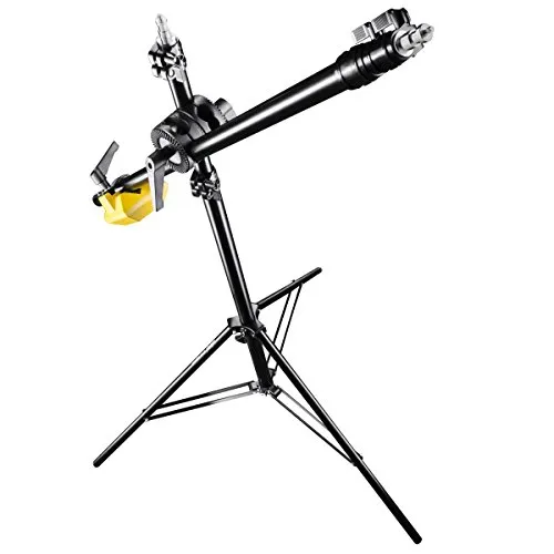 Walimex pro WT-501 Galgenstativ - Lichtstativ mit 215 cm Haltearm und 4,4 kg Gegengewicht, ideal für kreative Beleuchtung in Studio und Outdoor, flexibel einstellbar für optimale Lichtführung.