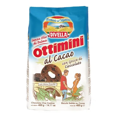Divella Ottimini al Cacao Shortbread Kekse mit Kakao 400g Biscuits cookies
