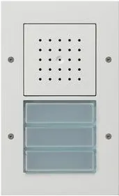 Gira 126766 Türstation AP mit Ruftaste weiß - Haus-Alarmanlagen mit 3fach Ruftaste, geringer Aufbauhöhe von nur 19 mm, ideal für moderne Eingänge und einfache Installation.