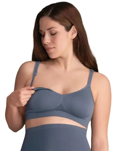 Anita Maternity Seamless Still-BH mit herausnehmbaren Cups - Still-BH in sky grey, doppellagig aus Microfaser, nahtlos und bügelfrei für höchsten Komfort beim Stillen. Ideal für werdende und stillende Mütter.