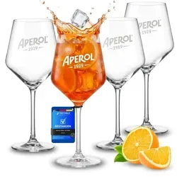 Maxito Aperol Gläser 4er Set – 400 ml für stilvolle Cocktails