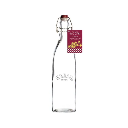 Flasche KILNER mit Bügelverschluß LBH 6.70x6.70x27.40 cm transparent