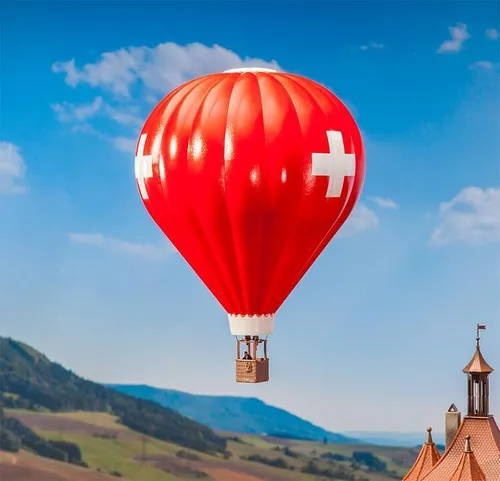 Faller 131004 Heißluftballon H0 Bausatz - Landschaftsbau für Modelleisenbahnen, detailgetreuer Heißluftballon-Bausatz für realistische Szenen in Ihrer Modellwelt.