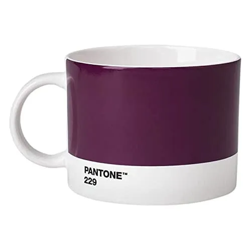 Pantone Teebecher 475 ml Aubergine - Stylischer Thermobecher mit 475 ml Fassungsvermögen, aus hochwertigem Porzellan für Langlebigkeit. Wählen Sie Ihre Lieblingsfarbe aus der Pantone-Palette und genießen Sie Ihr Getränk stilvoll!