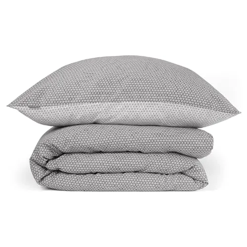 Schiesser Premium Bettwäscheset Palma | 2-TLG. | seidenmatt | feinster Baumwollsatin | 135x200cm | Anthrazit-Weiß