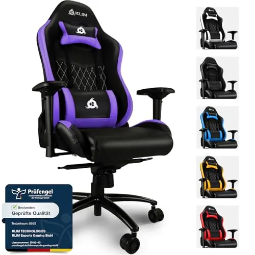 KLIM Esports Gaming Stuhl Lila in lila von Klim