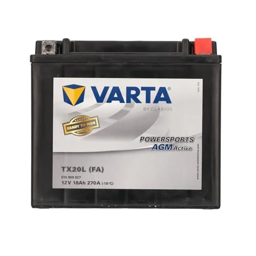 VARTA Motorradbatterie 18 Ah - Wartungsfreie AGM-Batterie für Motorräder - Kategorie: Motorradbatterien - Lange Lebensdauer und hohe Zyklenfestigkeit durch AGM-Technologie, ideal für Motorräder, Quads und Jetskis.