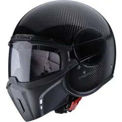 Caberg Ghost X Carbon Modularhelm - Schwarz - XL - Motorradhelm mit innovativem Design und vielseitiger Konfiguration, ideal für Sicherheit und Komfort beim Fahren. Ausgestattet mit kratzfestem Visier und hochklappbarer Maske für optimalen Schutz.