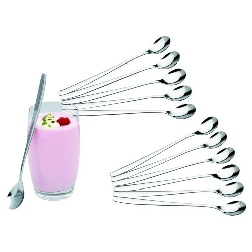 c|h|g 9895-02 12-er-Set Longdrinklöffel aus Edelstahl-rostfrei, Jede 19 cm lang