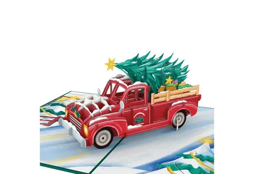 papercrush Weihnachtskarte Driving Home for Christmas Pop-Up Karte