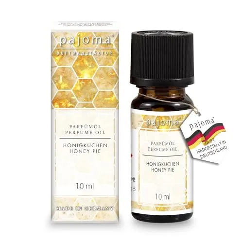 pajoma® Duftöl 10 ml, Honigkuchen - Weihnachtsöl/Weihnachtsduft | feinstes Parfümöl für Aromatherapie, Duftlampe, Diffuser | Premium Qualität