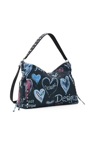 DESIGUAL BORSA DONNA NERO – Modische Handtasche von Desigual