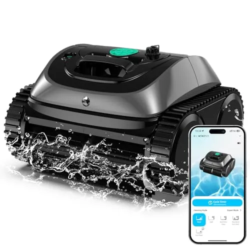 WYBOT C1 Pool Roboter - Intelligente Reinigung mit Akku - Automatischer Poolreiniger mit leistungsstarkem Motor für 150 Minuten Laufzeit. Effiziente Reinigung von Boden, Wänden und Wasserlinie mit intelligenter Routenplanung.