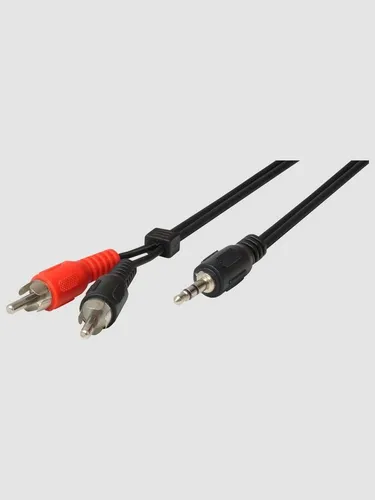 HEITECH Stereo-Verbindungskabel 3,5mm Klinken 2x Cinch Stecker 1,5 m Audio-Adapter, 150 cm