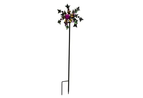 Geschenkestadl Windrad Windrad Metall Schmetterlinge Bunt Gartenstecker 91 cm
