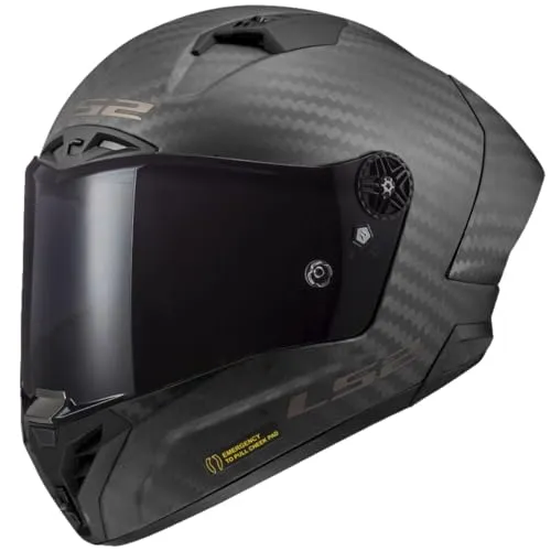 LS2 FF805 Thunder GP Pro FIM Carbon Helm, Größe S für Männer - Motorradhelm aus leichtem Carbon, mit kratzfestem und UV-beständigem Visier, ideal für Sicherheit und Komfort auf der Straße.