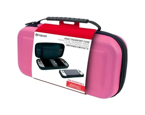 Nacon Hartschalen-Tragetasche – Kompatibel mit Nintendo Switch 2, OLED & Lite (Rosa)