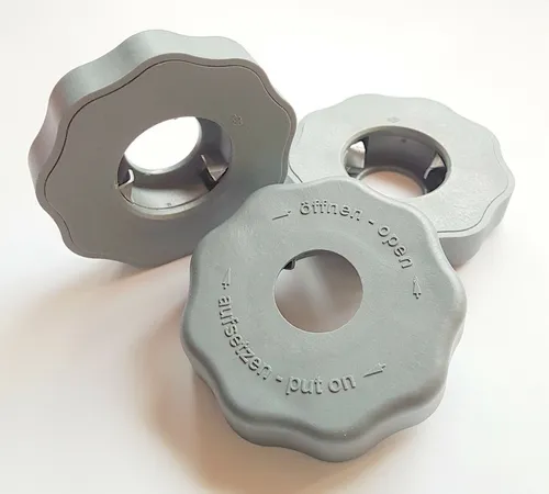 EasyDrehFix Flaschenöffner Aufschraubhilfe Öffnungshilfe Kinder Senioren Silber