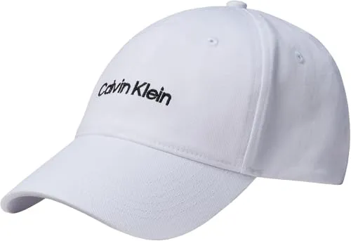 Calvin Klein Herren Cap Embroidery - Mehrfarbig (Bright White/Black) - Baseball Cap aus 100% Baumwolle, bietet optimalen Tragekomfort und schützt vor Sonnenlicht. Perfekt für Alltag und Sport, individuell anpassbar durch verstellbaren Riemen.
