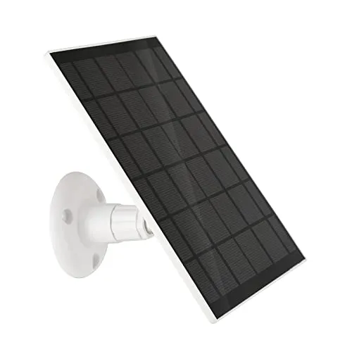 TONTON 5W Solarpanel für Überwachungskamera, IP66 wasserdichte Solarstromversorgung für Sicherheit Batteriekamera, Micro USB-Solarpanel, 360°Einstellbare Halterung, Typ C und USB Schnittstelle