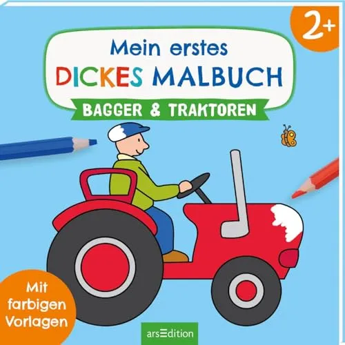 Mein erstes dickes Malbuch ab 2 – Bagger und Traktoren von arsEdition GmbH