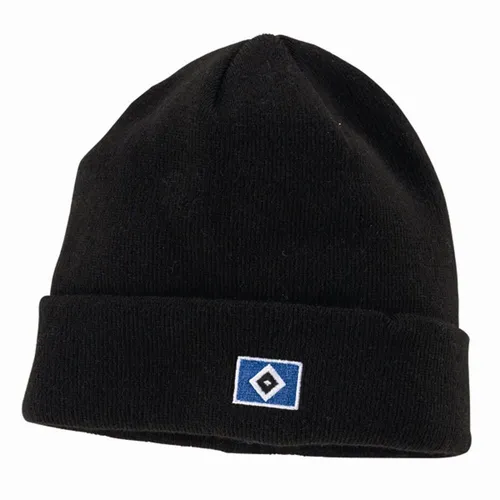 HAMBURGER SV HSV Mütze Logo schwarz - Fußball-Fanartikel mit offiziellem HSV-Emblem, aus 100% Polyacryl, Einheitsgröße, perfekt für wahre Fans.