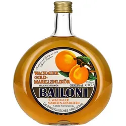 Bailoni Wachauer Gold-Marillenlikör 30% Vol. 0,7l - Likör & Kräuterschnaps, aus handverlesenen, vollreifen Marillen mit über 20% Fruchtanteil für intensive Fruchtnote und geschützte Herkunft aus der Wachau.