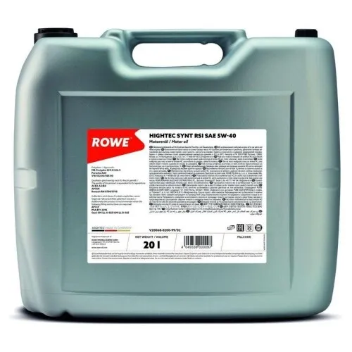 Motoröl ROWE Öl SYNT RSi 5W-40 20 Liter von Rowe