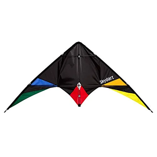 Wolkenstürmer® Skydart Lenkdrachen (Schwarz) – Robuster Zweileiner für Einsteiger